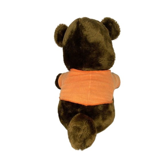Vintage San Diego Wild Animal Park Souvenir Teddy Bear Plush Orange Shirt 14" - Picture 6 of 12